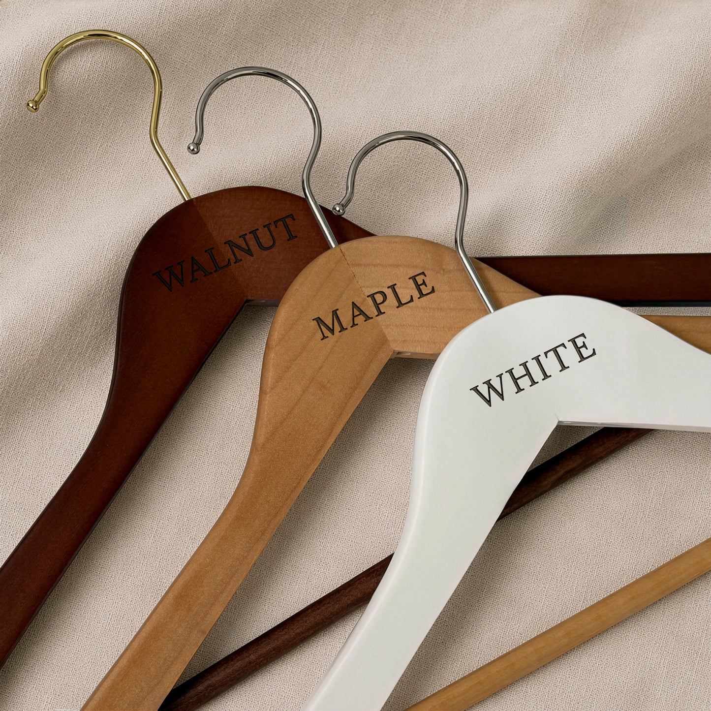 Custom Logo Engraved Wooden Hanger