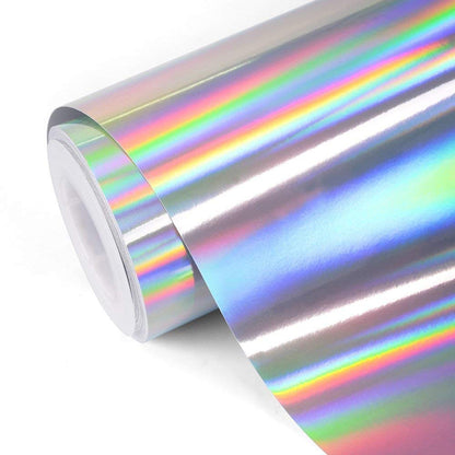 Holographic Silver Fiat 500 Door Pillar Sticker Decals