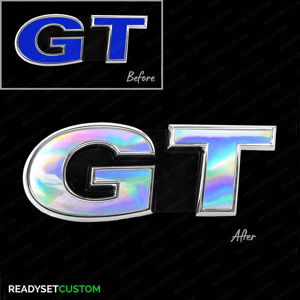GT Sticker Overlay for Front & Rear GT Badges | Compatible with VW POLO GT