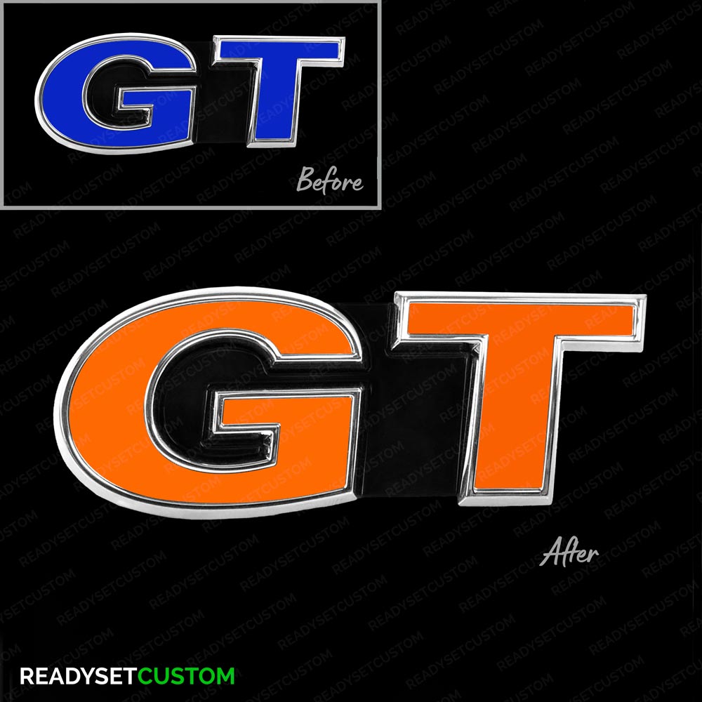 GT Sticker Overlay for Front & Rear GT Badges | Compatible with VW POLO GT