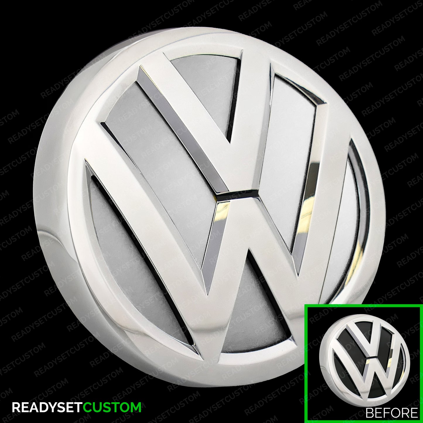 Volkswagen Polo MK5 6C | Front & Rear VW Badge Colour Change Badge Inlay Sticker Decals