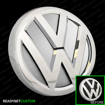 Volkswagen Polo MK5 6C | Front & Rear VW Badge Colour Change Badge Inlay Sticker Decals
