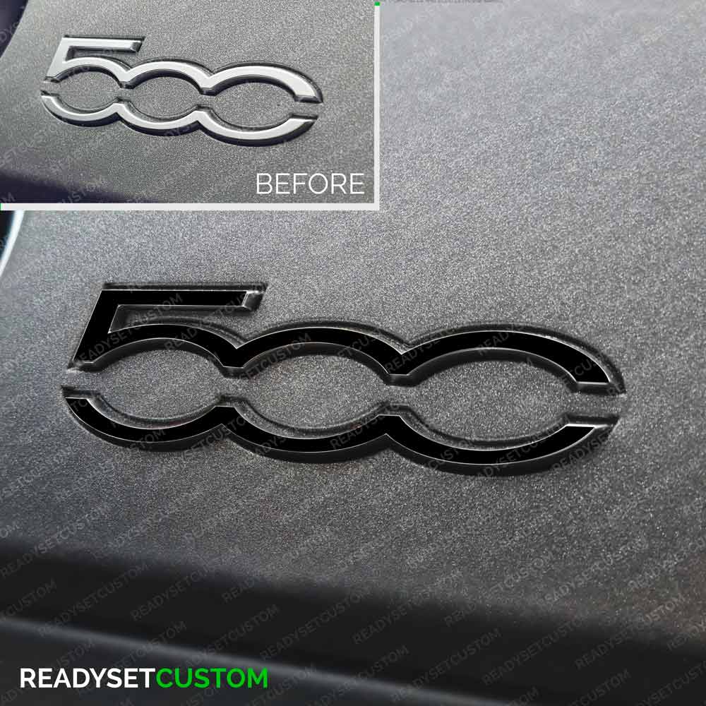 Dashboard 500 Badge Colour Change Overlay Sticker for Fiat 500 & Abarth