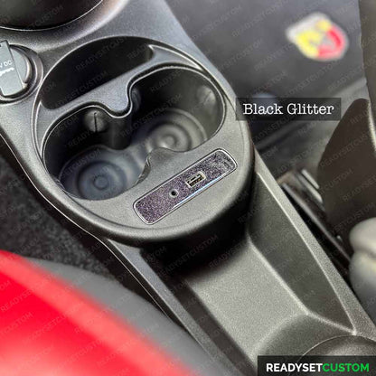 Interior Charging Port Skin for Fiat 500 & Abarth | Protective Vinyl Decal / Sticker