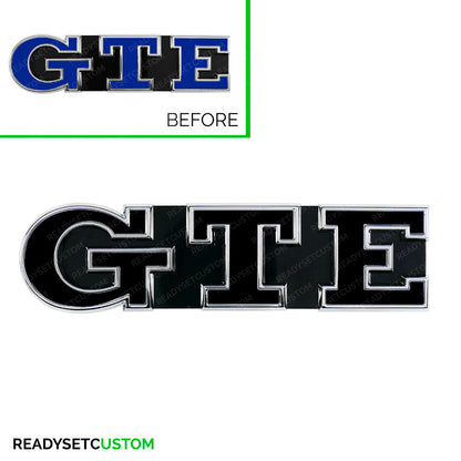 GTE Sticker Overlay for Front & Rear GTE Badges | Compatible with VW GOLF MK7