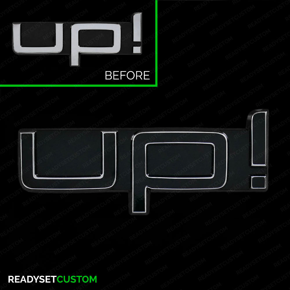 UP! Sticker Overlay for Rear UP Badge | Compatible with VW UP!