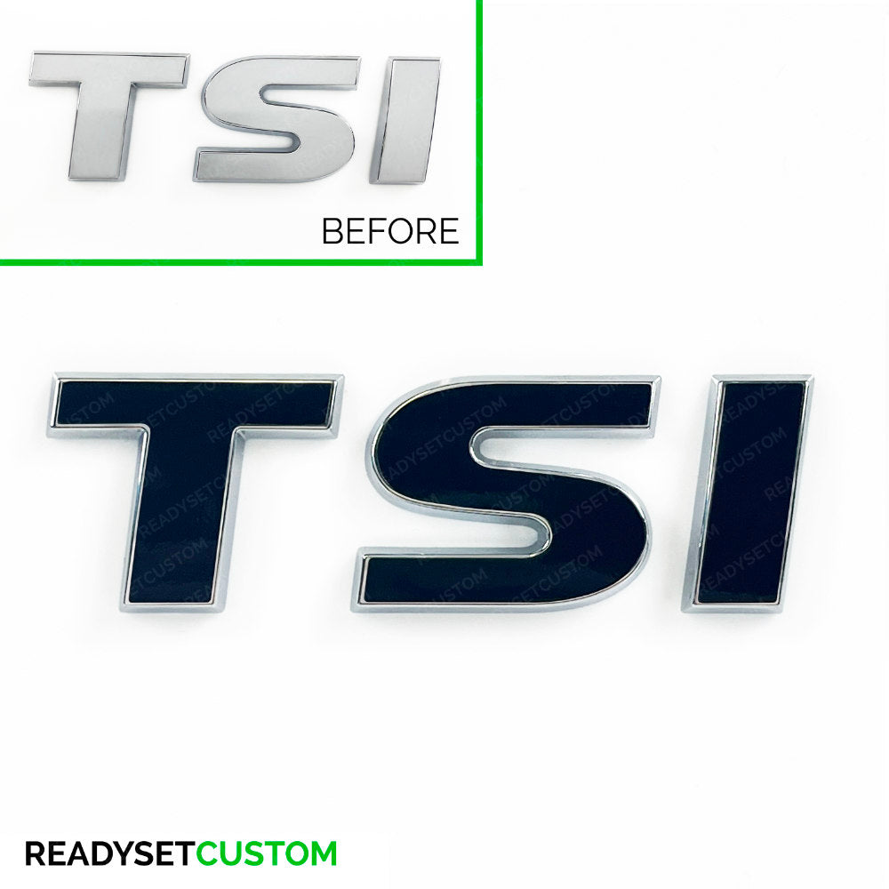 TSI Sticker Overlay for Rear TSI Badge | Compatible with VW Polo Mk5, 6c & 6r