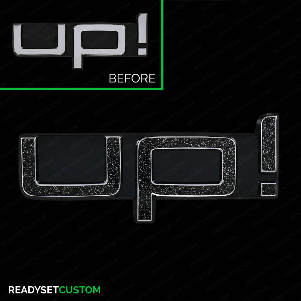 UP! Sticker Overlay for Rear UP Badge | Compatible with VW UP!