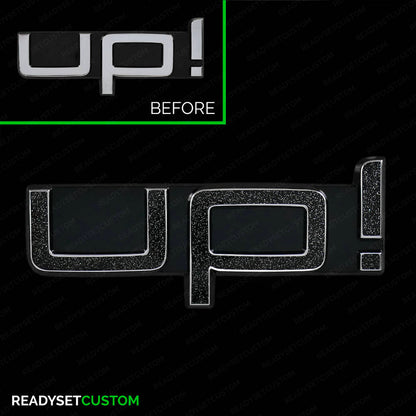 UP! Sticker Overlay for Rear UP Badge | Compatible with VW UP!
