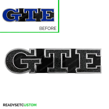 GTE Sticker Overlay for Front & Rear GTE Badges | Compatible with VW GOLF MK7