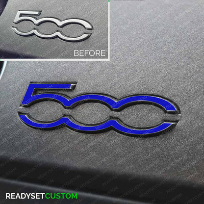 Dashboard 500 Badge Colour Change Overlay Sticker for Fiat 500 & Abarth