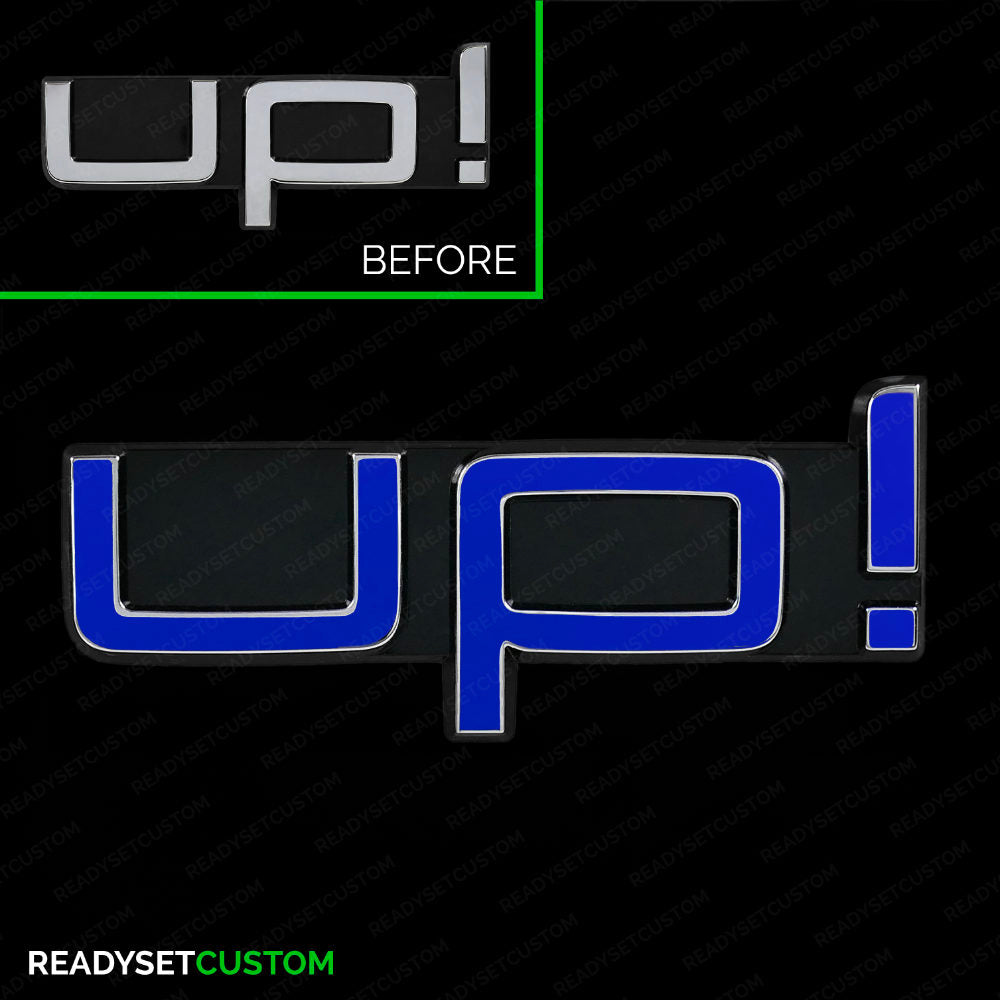 UP! Sticker Overlay for Rear UP Badge | Compatible with VW UP!