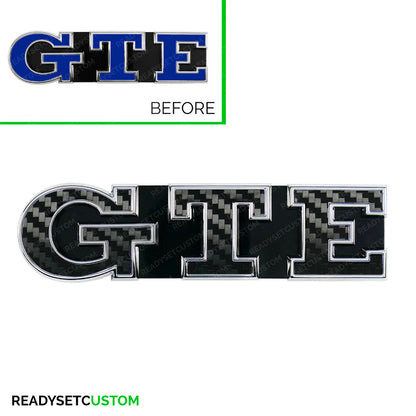 GTE Sticker Overlay for Front & Rear GTE Badges | Compatible with VW GOLF MK7