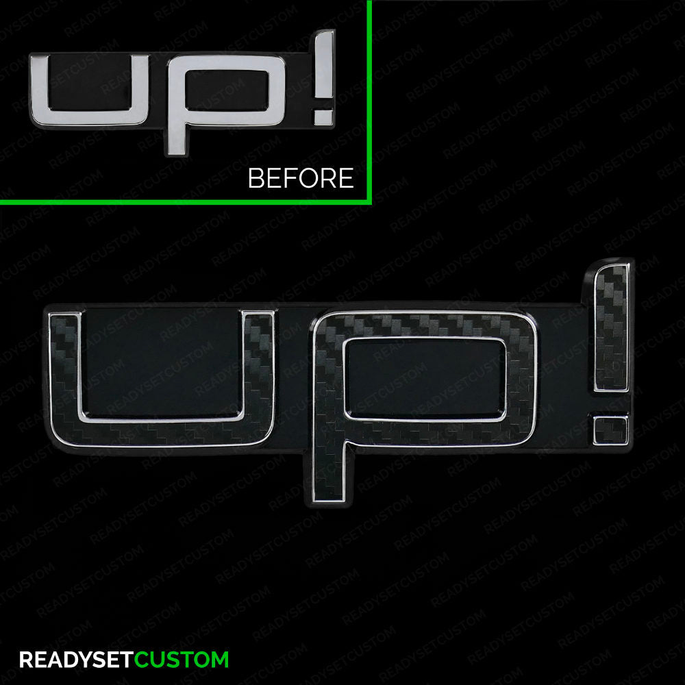 UP! Sticker Overlay for Rear UP Badge | Compatible with VW UP!