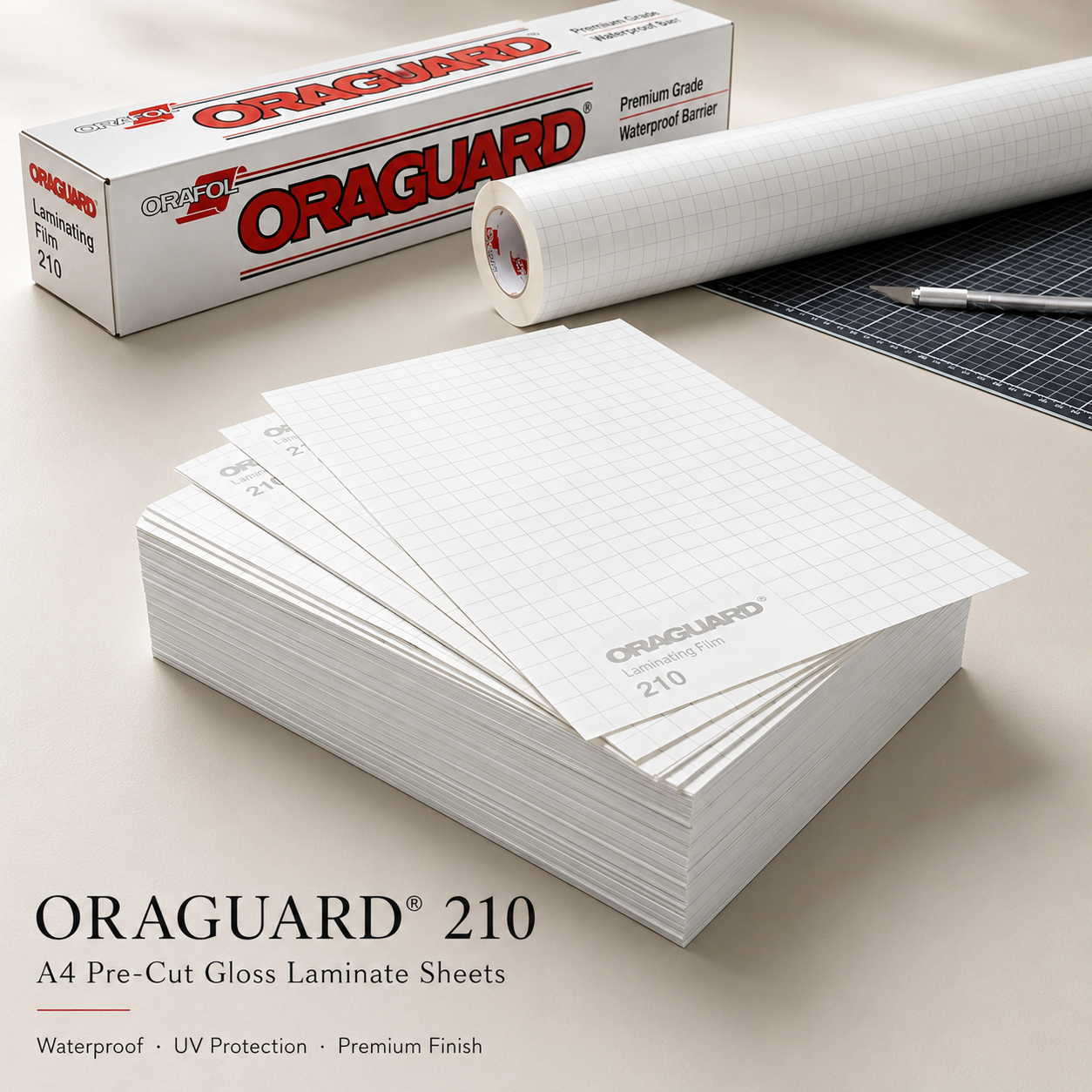 ORAGUARD® 210 Clear Gloss Laminate – A4 Trade Packs
