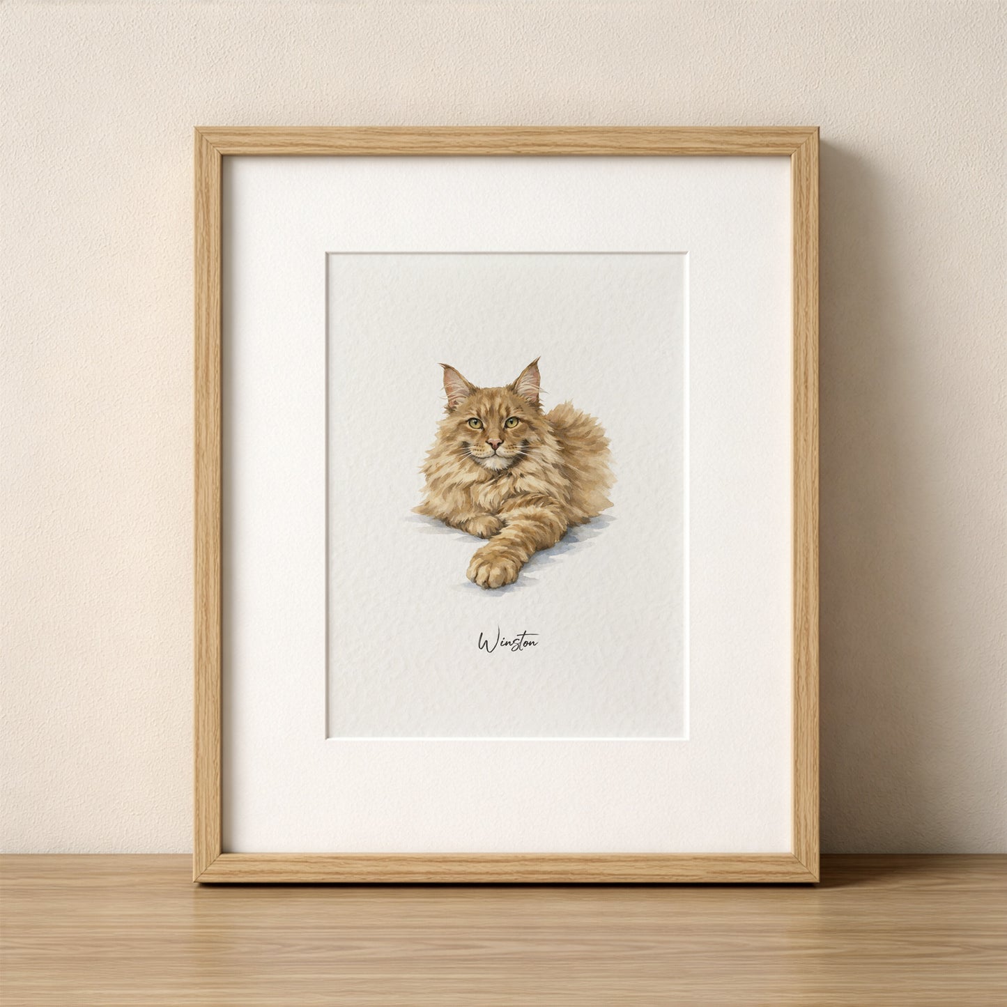 Custom Watercolour Pet Portrait, 5 x 7"