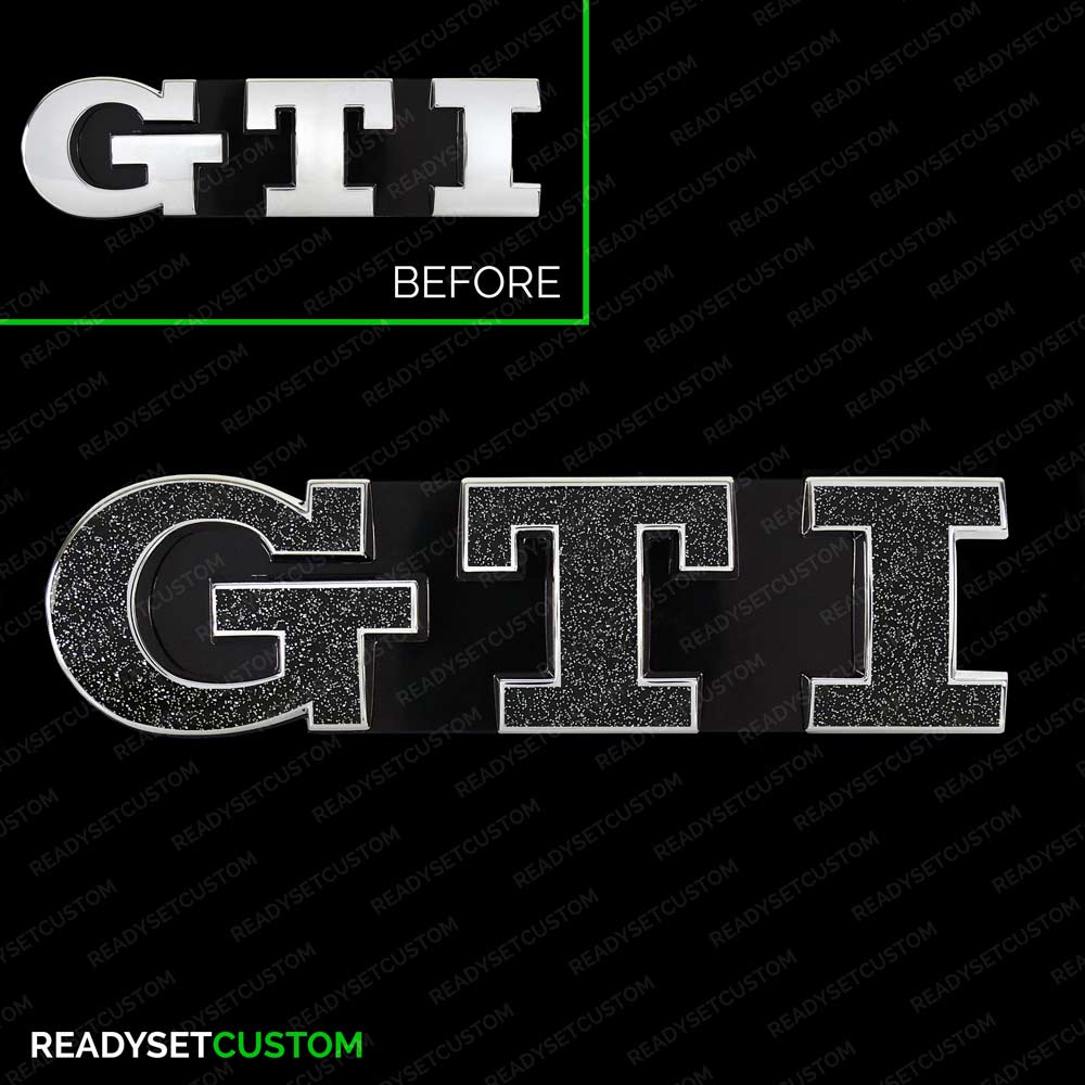 GTI Badge Colour Change Overlay Decals for VW GOLF Mk5 2004 - 2013, Mk6, POLO Mk4F