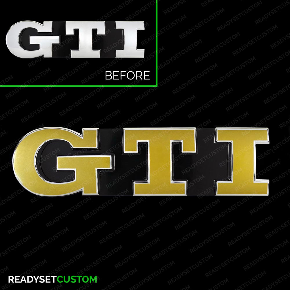 GTI Sticker Overlay for Front & Rear GTI Badges | Compatible with Volkswagen UP!