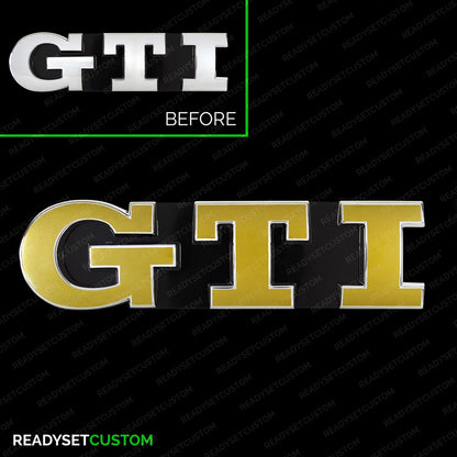 GTI Sticker Overlay for Front & Rear GTI Badges | Compatible with Volkswagen UP!
