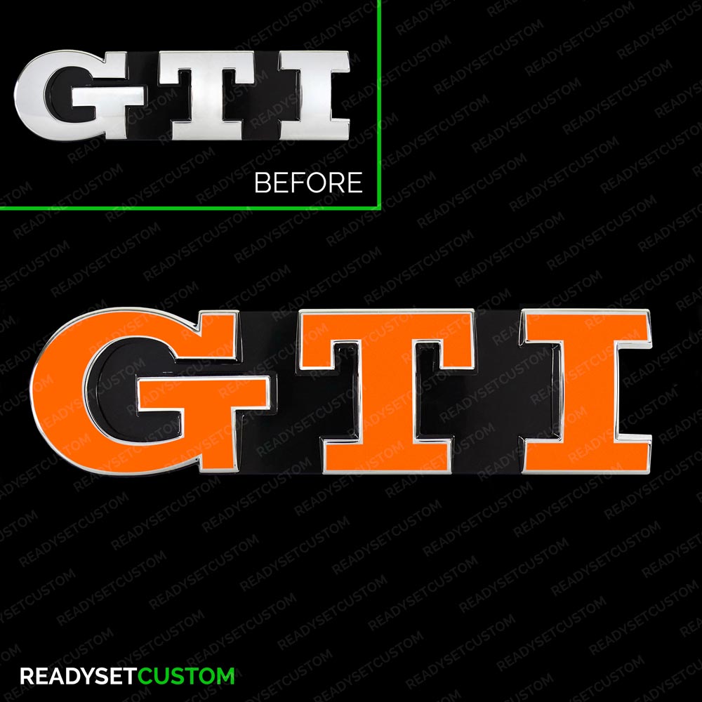 GTI Sticker Overlay for Front & Rear GTI Badges | Compatible with Volkswagen UP!