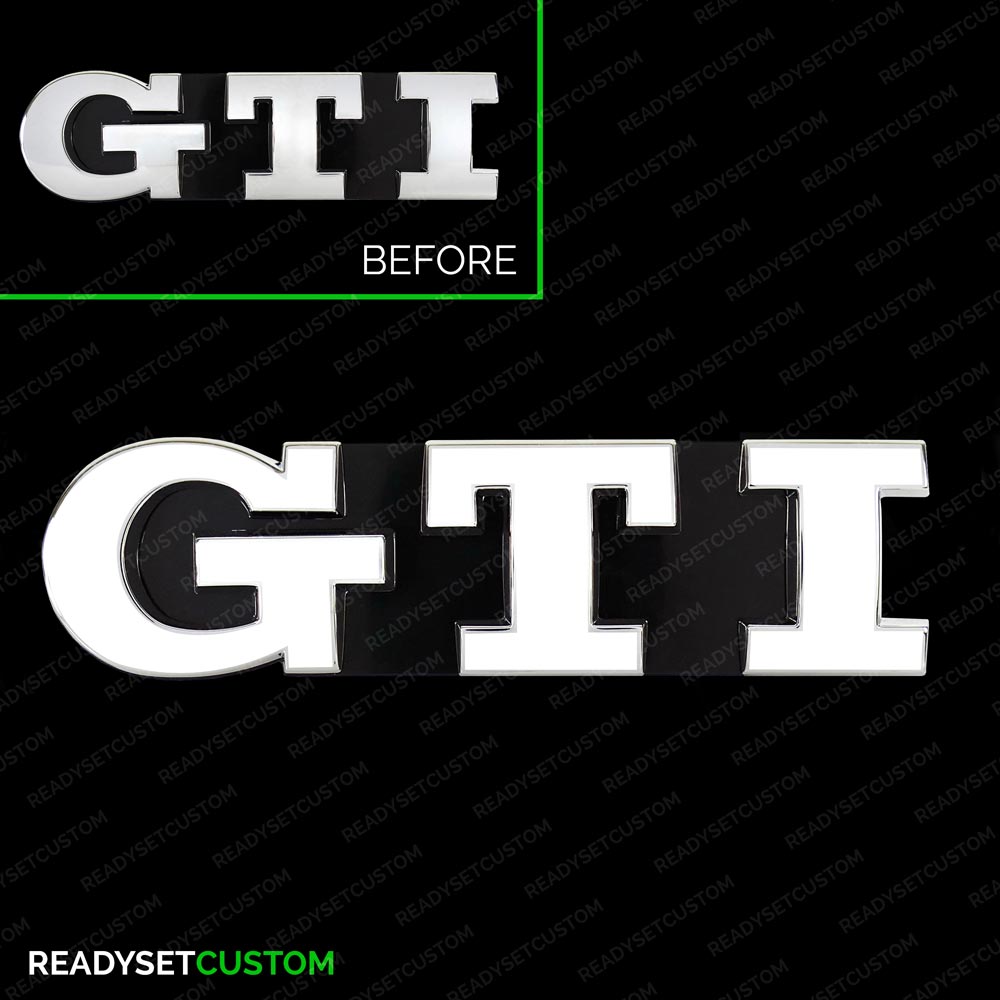 GTI Sticker Overlay for Front & Rear GTI Badges | Compatible with Volkswagen UP!