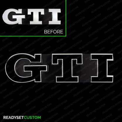GTI Sticker Overlay for Front & Rear GTI Badges | Compatible with Volkswagen UP!