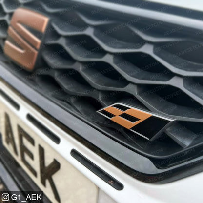 Copper Overlay Sticker / Decal for CUPRA LEON & IBIZA Flag Grille Badge