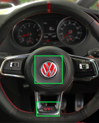 Steering Wheel Colour Change Decals for VW Polo GTI MK5 6C