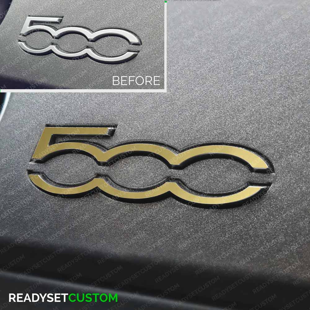 Dashboard 500 Badge Colour Change Overlay Sticker for Fiat 500 & Abarth