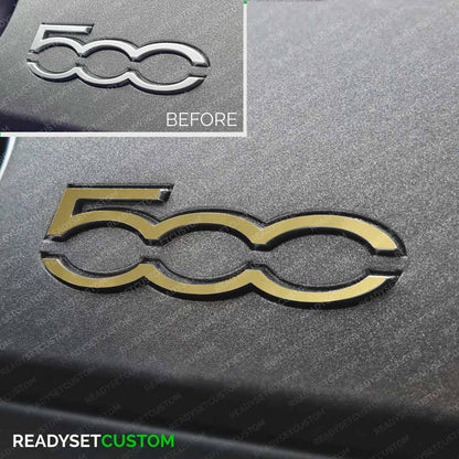 Dashboard 500 Badge Colour Change Overlay Sticker for Fiat 500 & Abarth