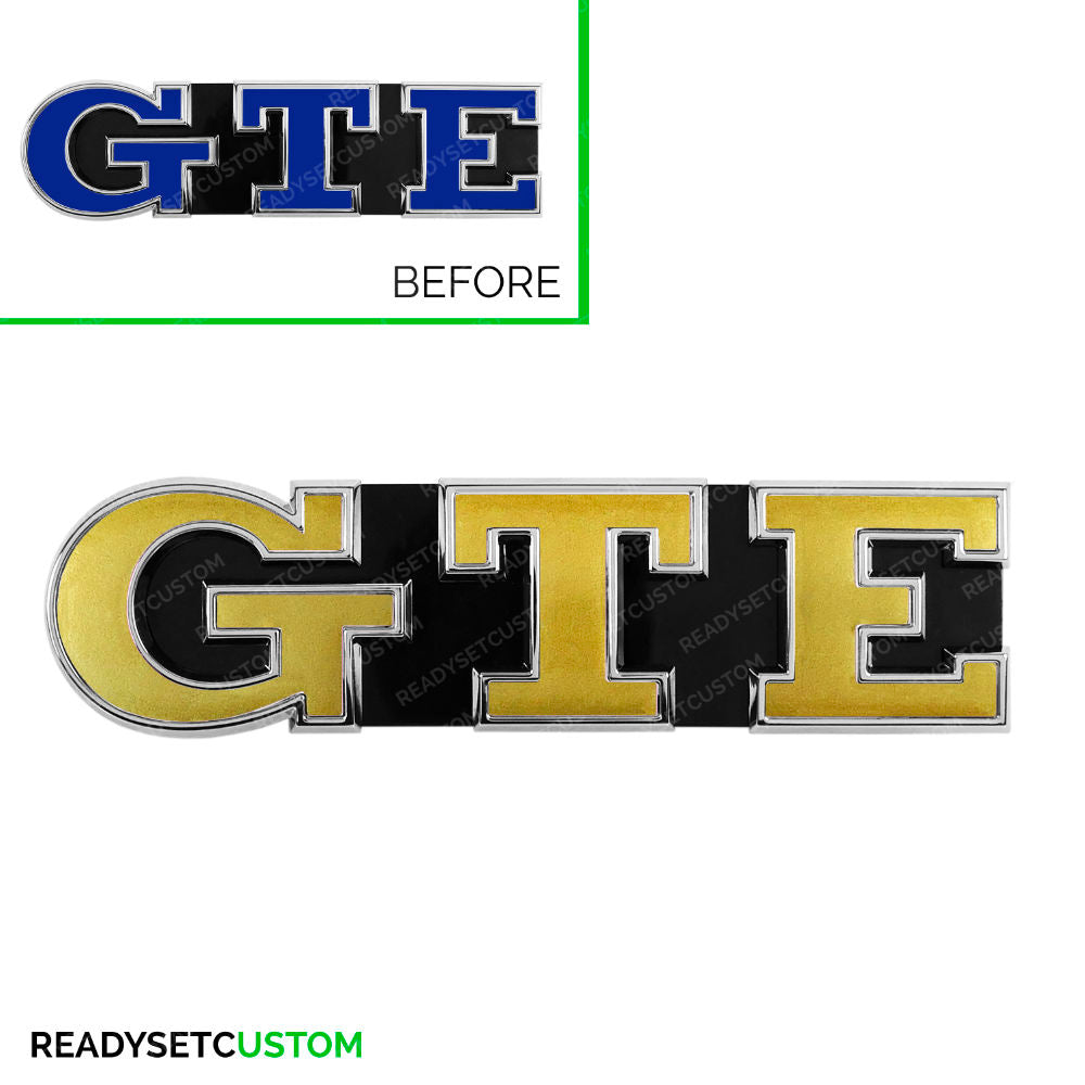 GTE Sticker Overlay for Front & Rear GTE Badges | Compatible with VW GOLF MK7