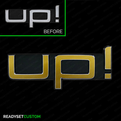 UP! Sticker Overlay for Rear UP Badge | Compatible with VW UP!