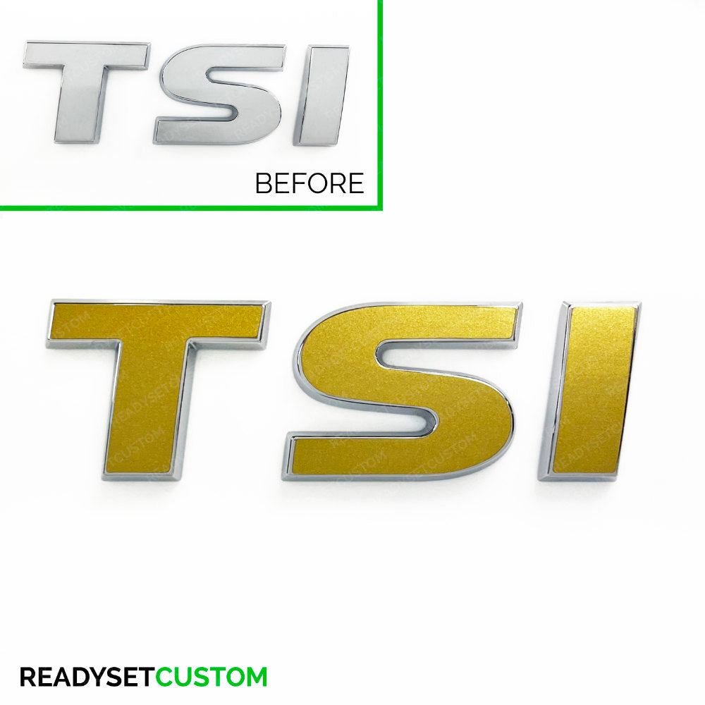 TSI Sticker Overlay for Rear TSI Badge | Compatible with VW Polo Mk5, 6c & 6r
