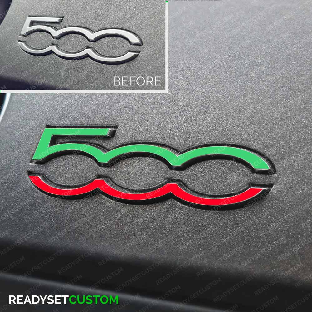 Dashboard 500 Badge Colour Change Overlay Sticker for Fiat 500 & Abarth