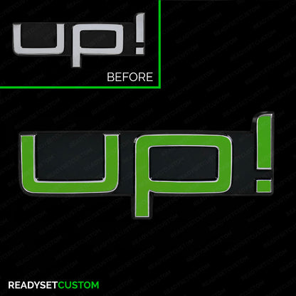 UP! Sticker Overlay for Rear UP Badge | Compatible with VW UP!