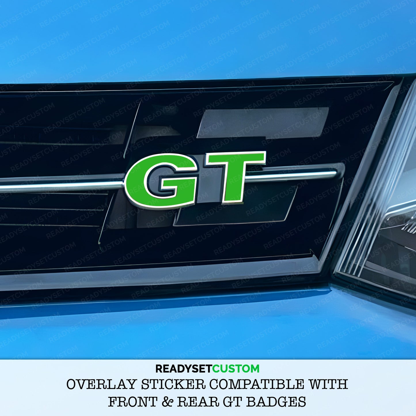 GT Sticker Overlay for Front & Rear GT Badges | Compatible with VW POLO GT