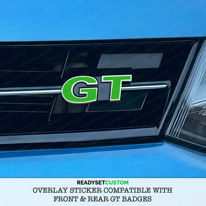 GT Sticker Overlay for Front & Rear GT Badges | Compatible with VW POLO GT