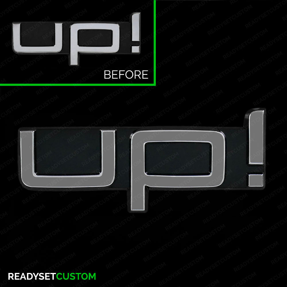 UP! Sticker Overlay for Rear UP Badge | Compatible with VW UP!