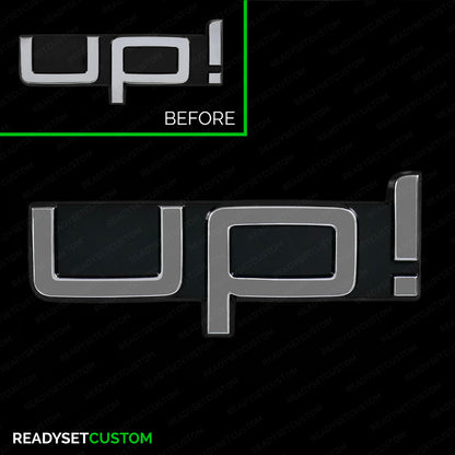 UP! Sticker Overlay for Rear UP Badge | Compatible with VW UP!