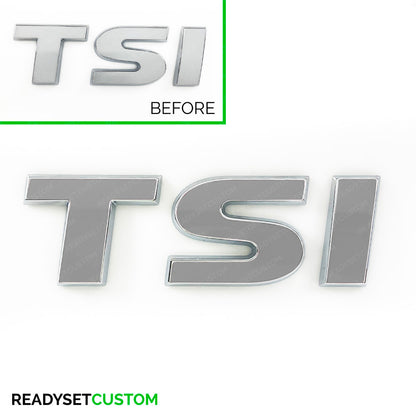 TSI Sticker Overlay for Rear TSI Badge | Compatible with VW Polo Mk5, 6c & 6r