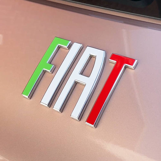 FIAT Sticker Overlay, Compatible with Fiat 500e Rear Badge Emblem | Fiat Electric BEV