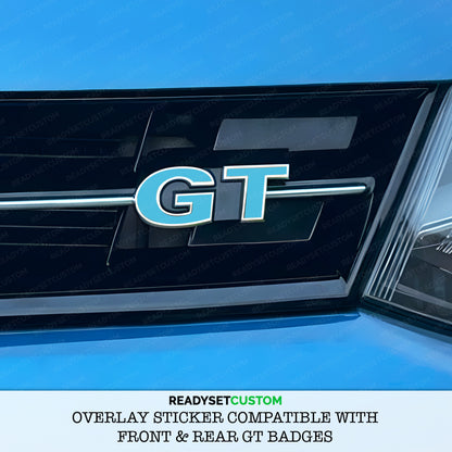 GT Sticker Overlay for Front & Rear GT Badges | Compatible with VW POLO GT
