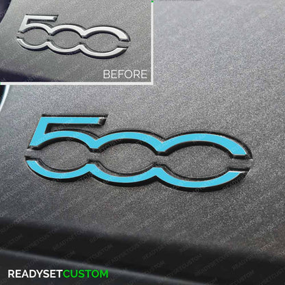 Dashboard 500 Badge Colour Change Overlay Sticker for Fiat 500 & Abarth