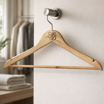 Custom Logo Engraved Wooden Hanger
