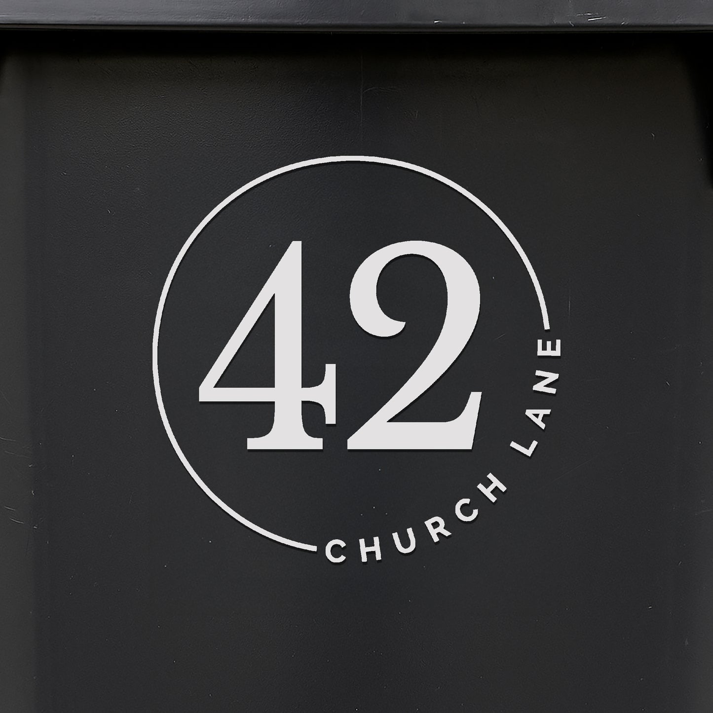 Personalised House Number & Road Name Sticker for Front Door, Window, Letter Box, Wheelie Bin
