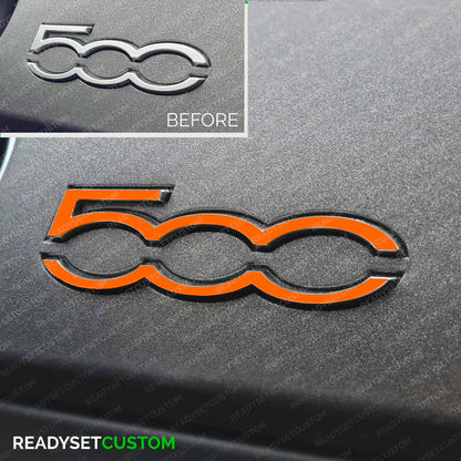 Dashboard 500 Badge Colour Change Overlay Sticker for Fiat 500 & Abarth