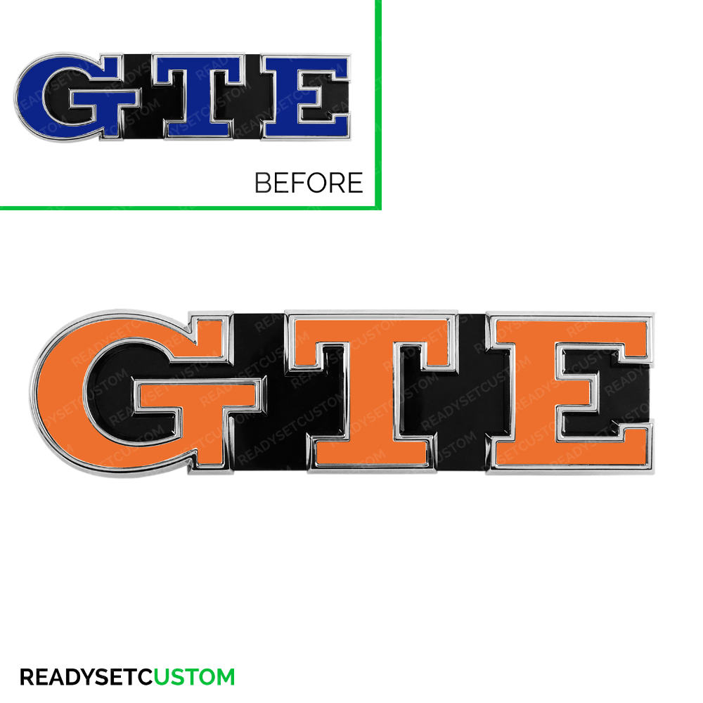 GTE Sticker Overlay for Front & Rear GTE Badges | Compatible with VW GOLF MK7