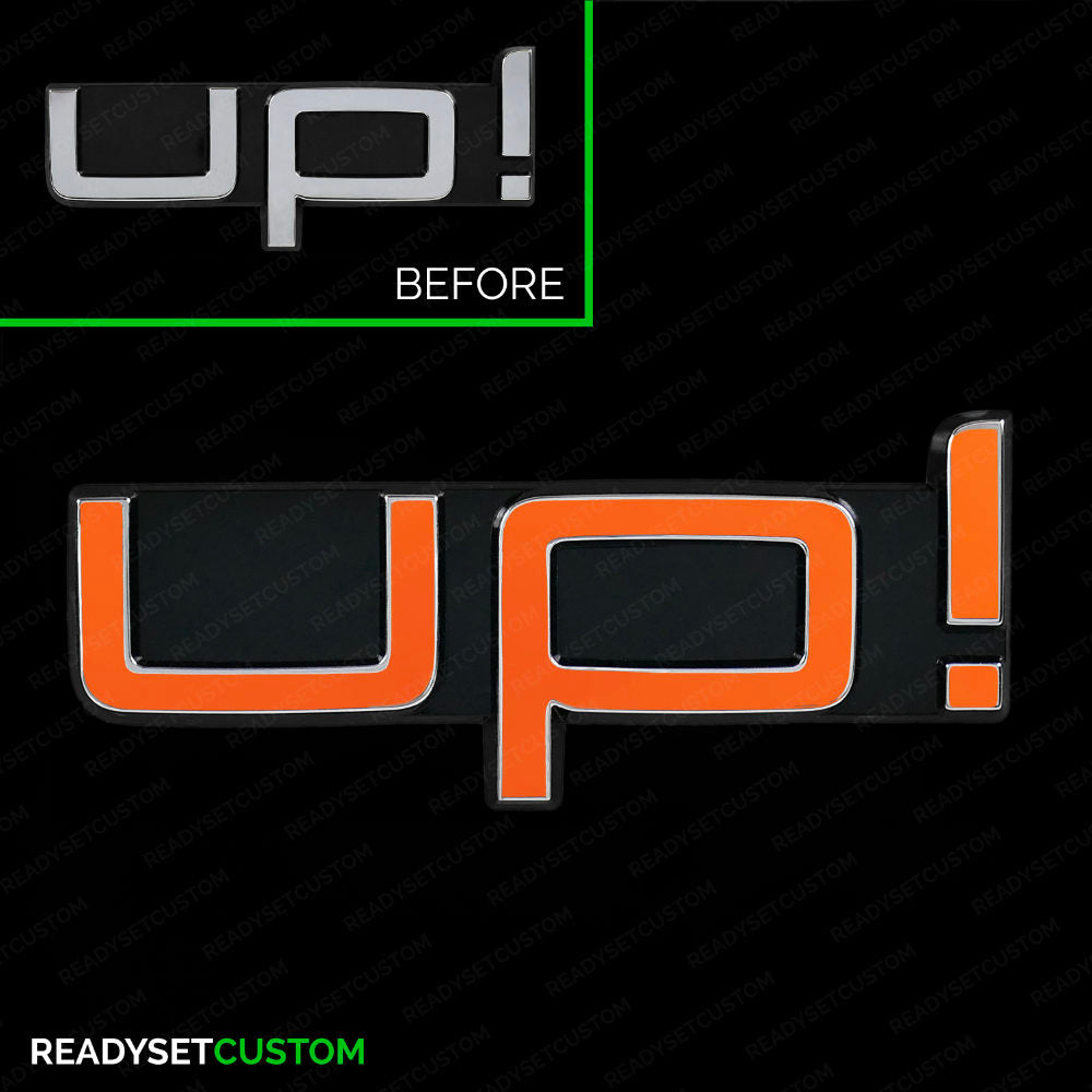 UP! Sticker Overlay for Rear UP Badge | Compatible with VW UP!