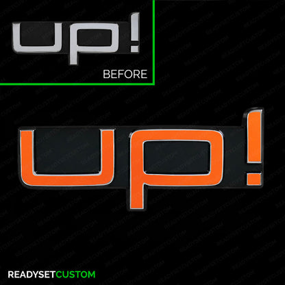 UP! Sticker Overlay for Rear UP Badge | Compatible with VW UP!
