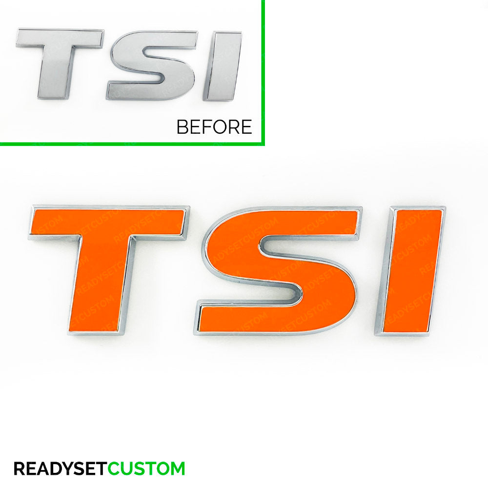 TSI Sticker Overlay for Rear TSI Badge | Compatible with VW Polo Mk5, 6c & 6r